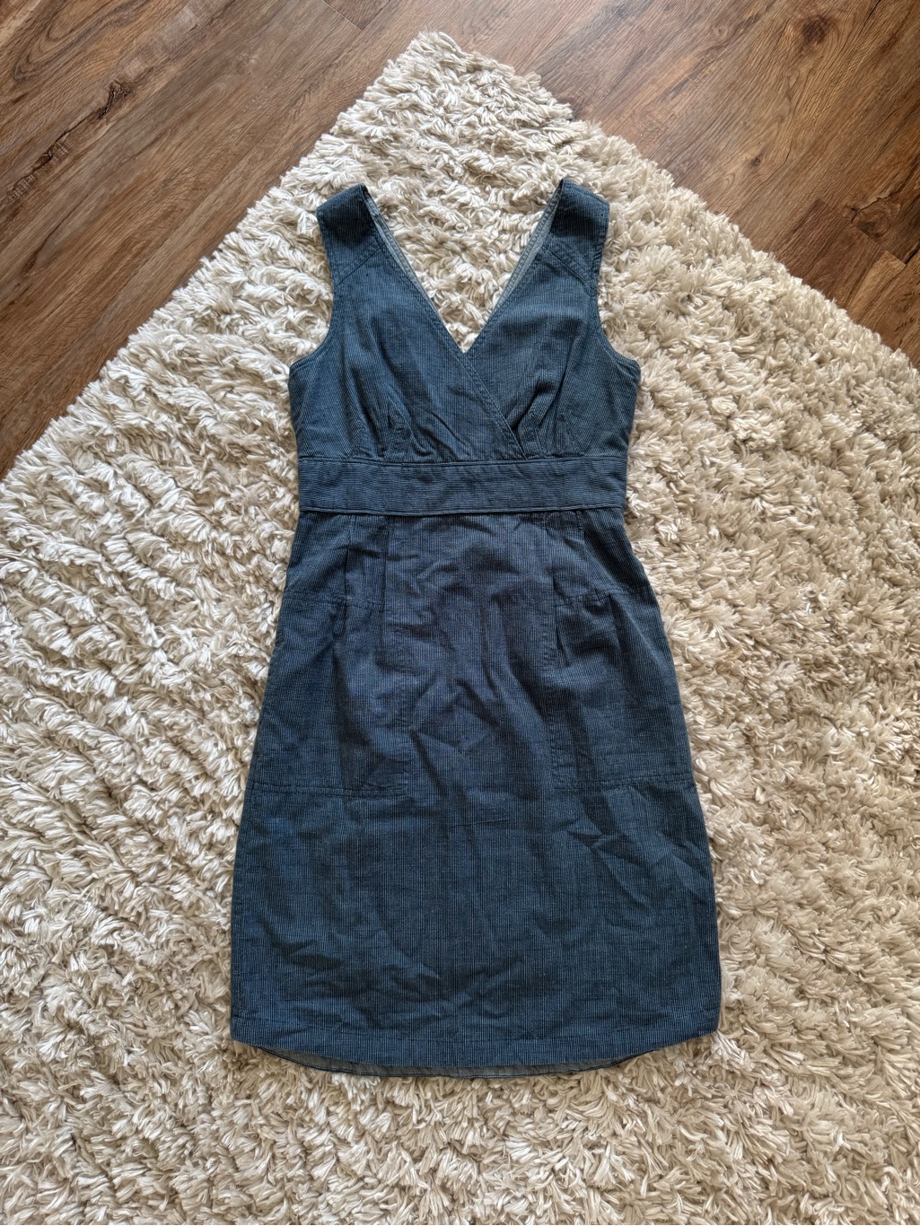 Toad&Co Sleeveless V-Neck Midi Dress 100% Organic Cotton